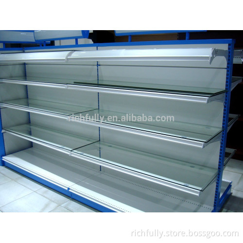 2016 Hot sale Beautiful store cosmetic display stand with toughened glass plate